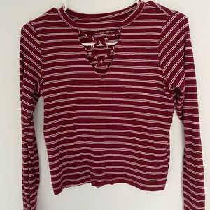 Hollister cropped long sleeve tee